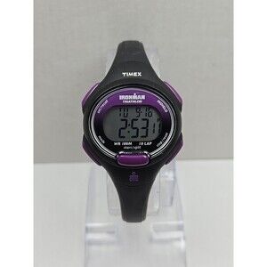 Womens Timex Ironman Triathlon 10 Lap Digital Watch Indiglo Alarms New Battery